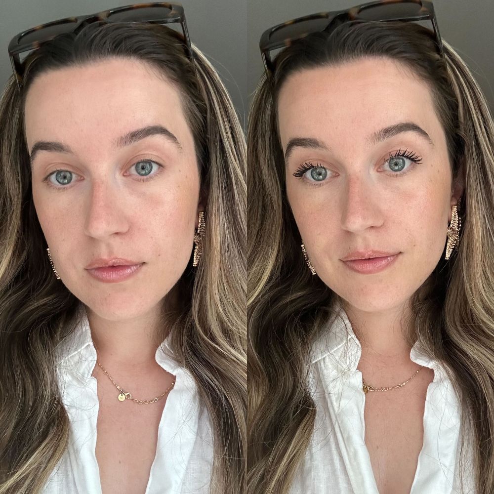 Junior beauty editor, Grace Lindsay, before and after testing the Mac MacStack Mascara